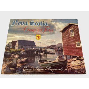 Vintage 1950s Nova Scotia Camera Tour Souvenir Booklet 12" x 9" Canada